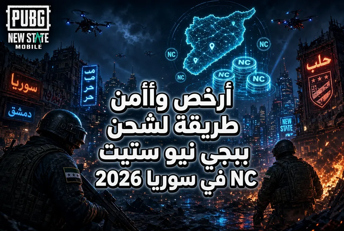 أرخص وأأمن طريقة لشحن ببجي نيو ستيت NC في سوريا 2026