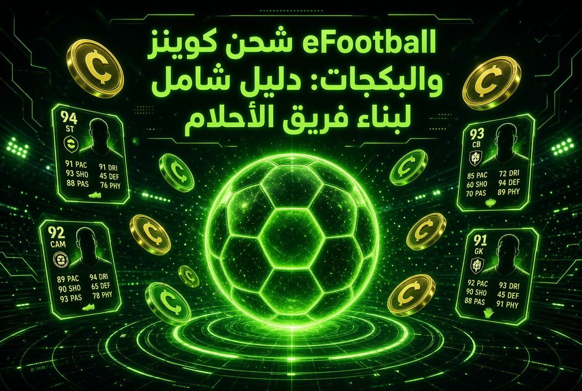 شحن كوينز eFootball والبكجات: دليل شامل لبناء فريق الأحلام مع ShamFill