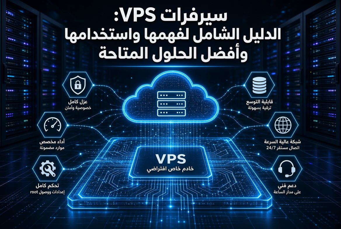 سيرفرات VPS: الدليل الشامل لفهمها واستخدامها وأفضل الحلول المتاحة
