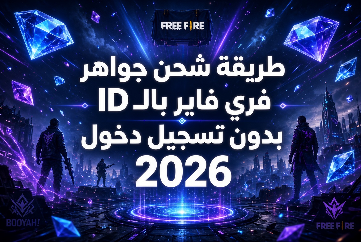 طريقة شحن جواهر فري فاير بالـ ID بدون تسجيل دخول 2026