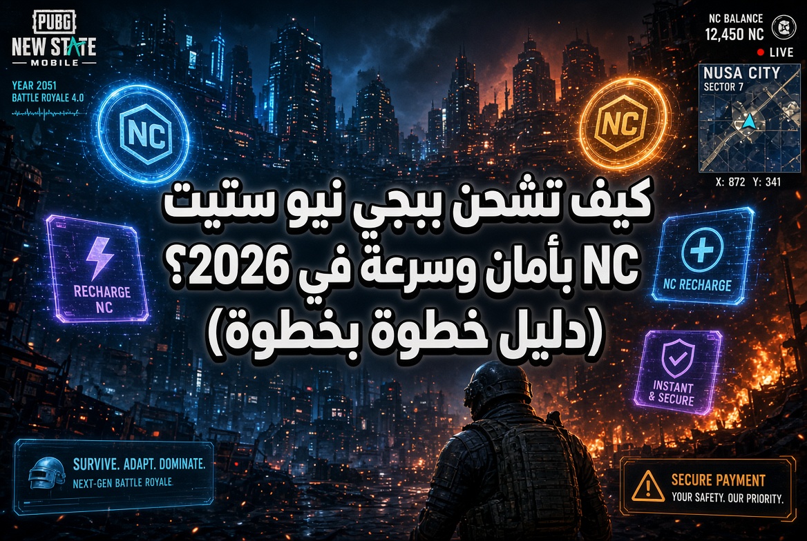 كيف تشحن ببجي نيو ستيت NC بأمان وسرعة في 2026؟ (دليل خطوة بخطوة)
