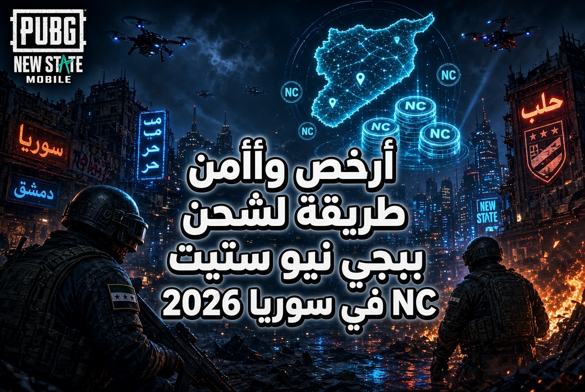 أرخص وأأمن طريقة لشحن ببجي نيو ستيت NC في سوريا 2026